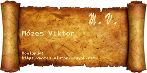 Mózes Viktor névjegykártya